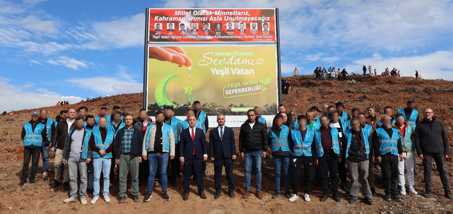 Afyonkarahisar da Şehit Orman İşçileri Anısına 1000 Fidan Toprakla Buluştu