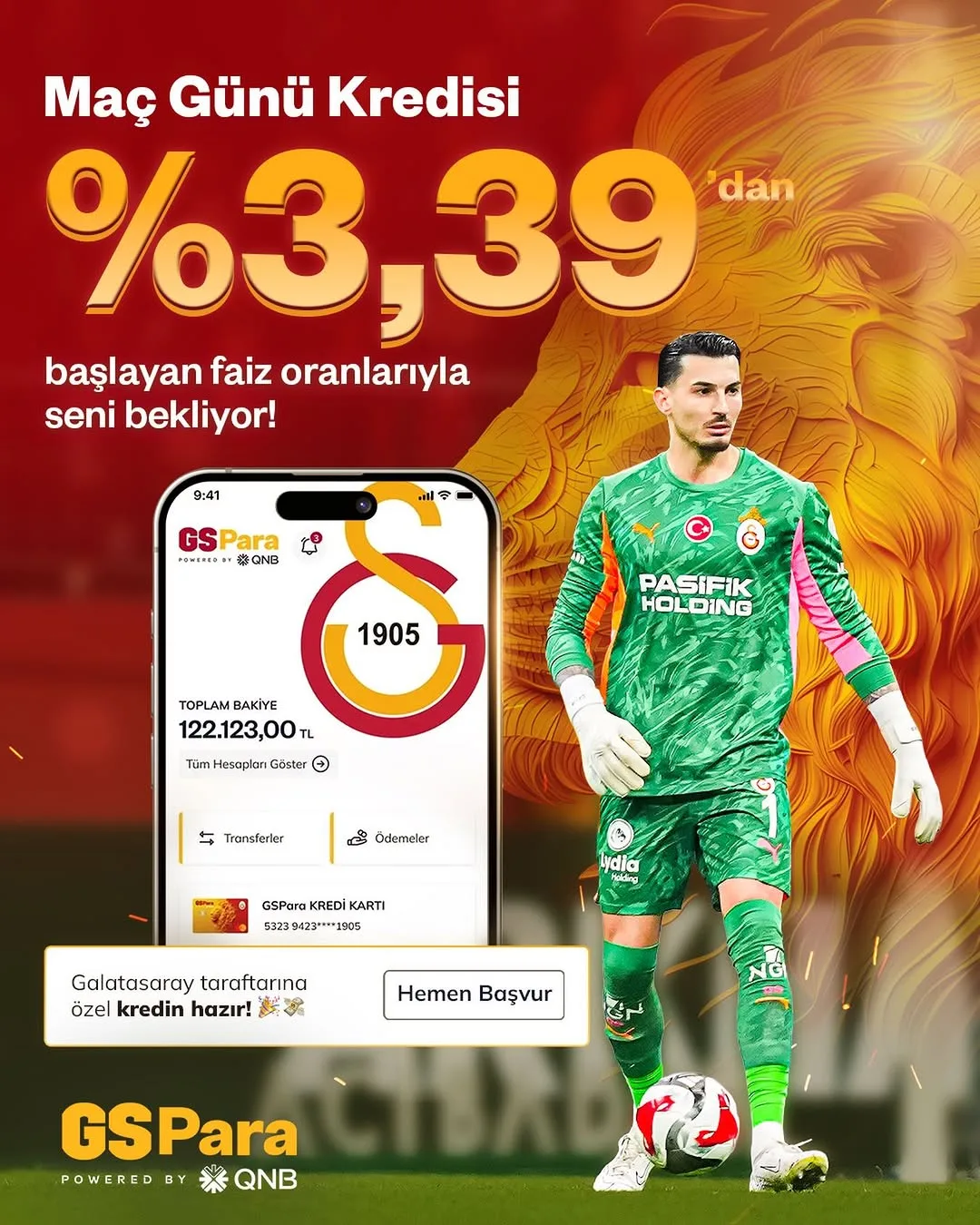 Galatasaray'ın %3,39 Faiz Oranlarıyla Maç Günü Kredisi Kampanyası