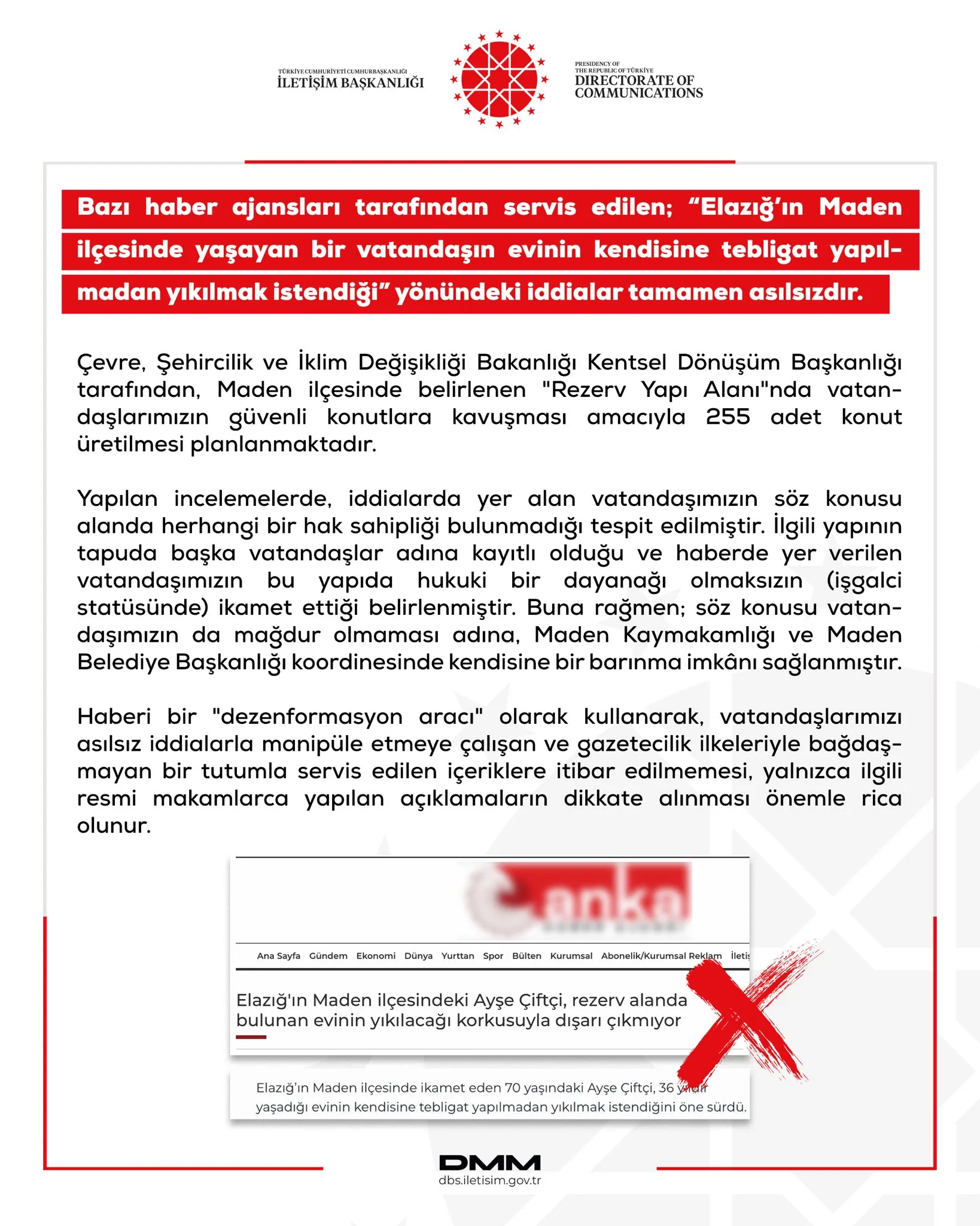 Elazığ'da yıkım iddiaları asılsız bulundu