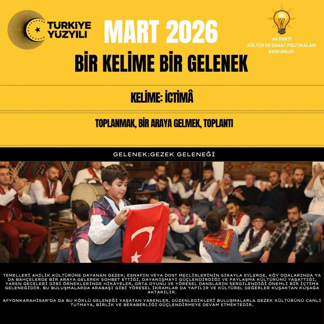 AK Parti Afyonkarahisar İl Başkanlığı'ndan Gezek Geleneği Açıklaması