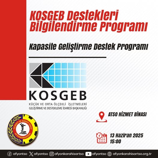 Afyonkarahisar'da KOSGEB Destekleri Tanıtılıyor