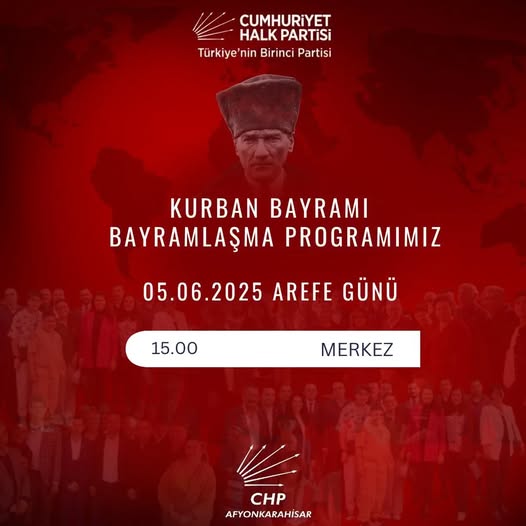 CHP Afyonkarahisar'da Bayramlaşma Programı Düzenleniyor