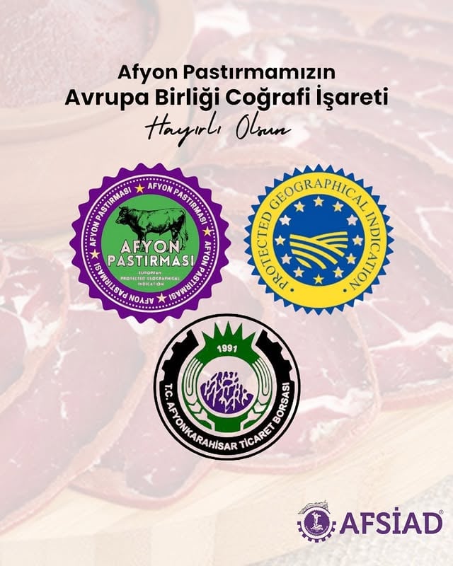 Afyon Pastırması AB'den Coğrafi İşaret Aldı: Ülkemizin Pastırma Gururu Avrupa'da