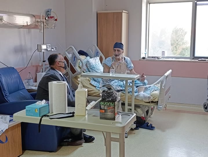 İYİ Parti Afyonkarahisar İl Başkanı Misirlioğlu, Gazeteci Yağcı'yı Hastanede Ziyaret Etti