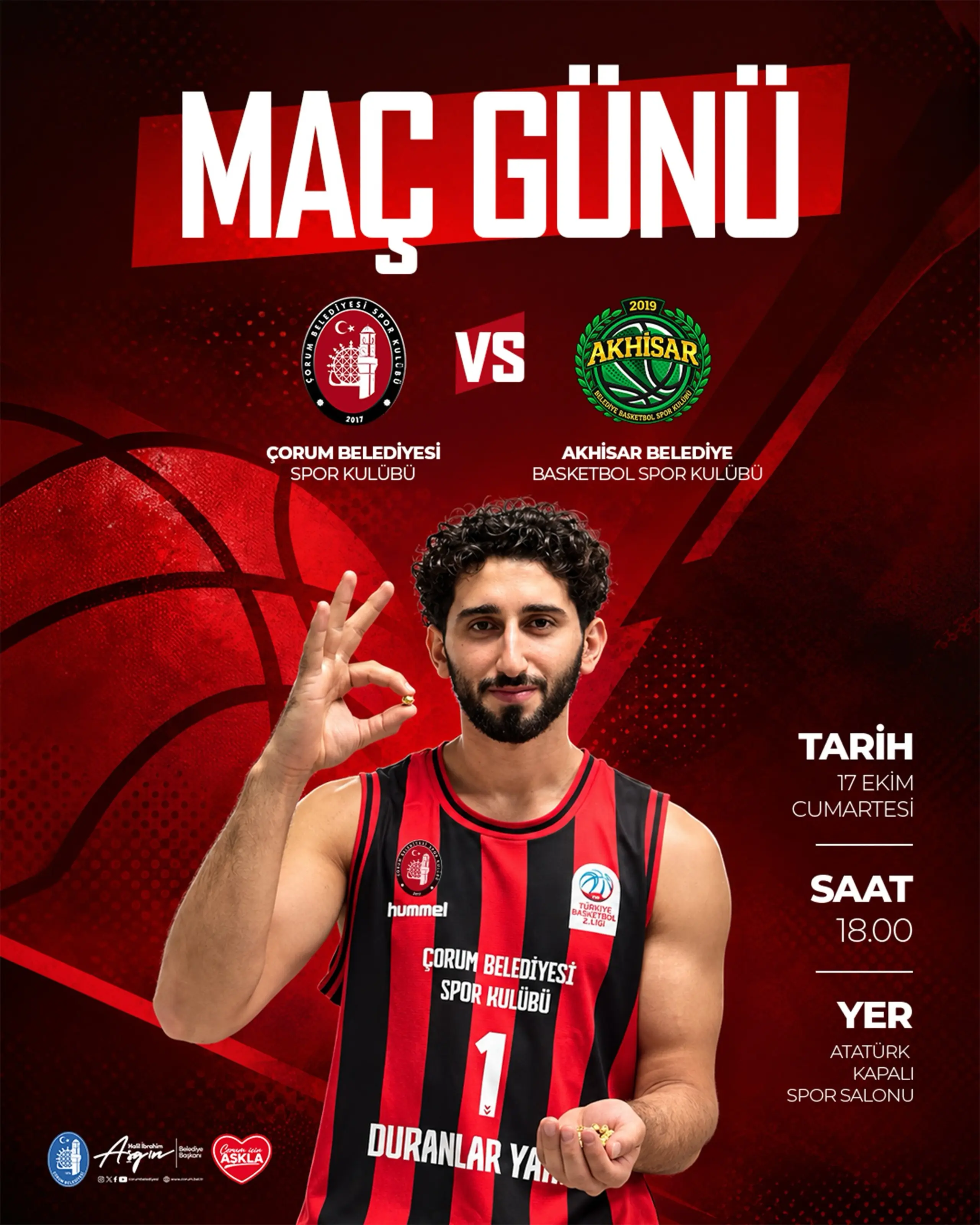 Çorum Basketbol Takımı Akhisar ile Karşılaşıyor