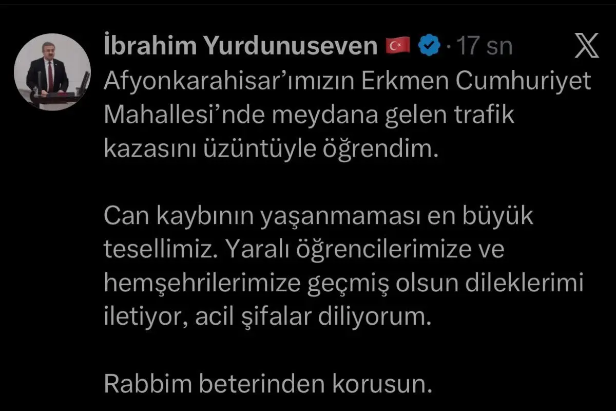 Afyonkarahisar'da Trafik Kazası Üzüntü Verdi