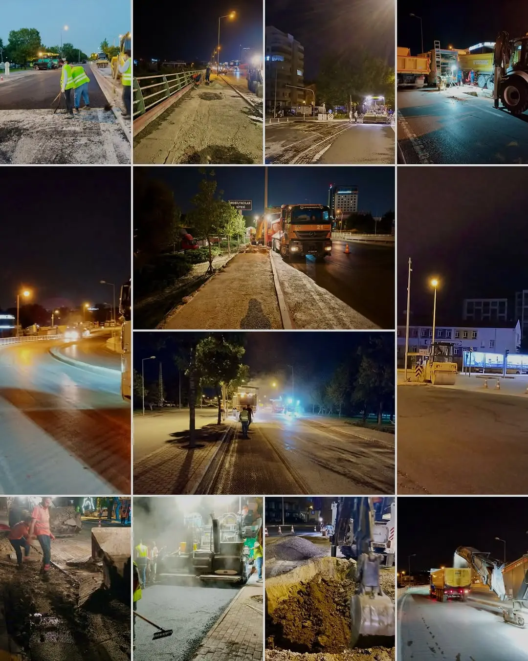 Konya'da yol yapım ve asfalt çalışmaları sürüyor