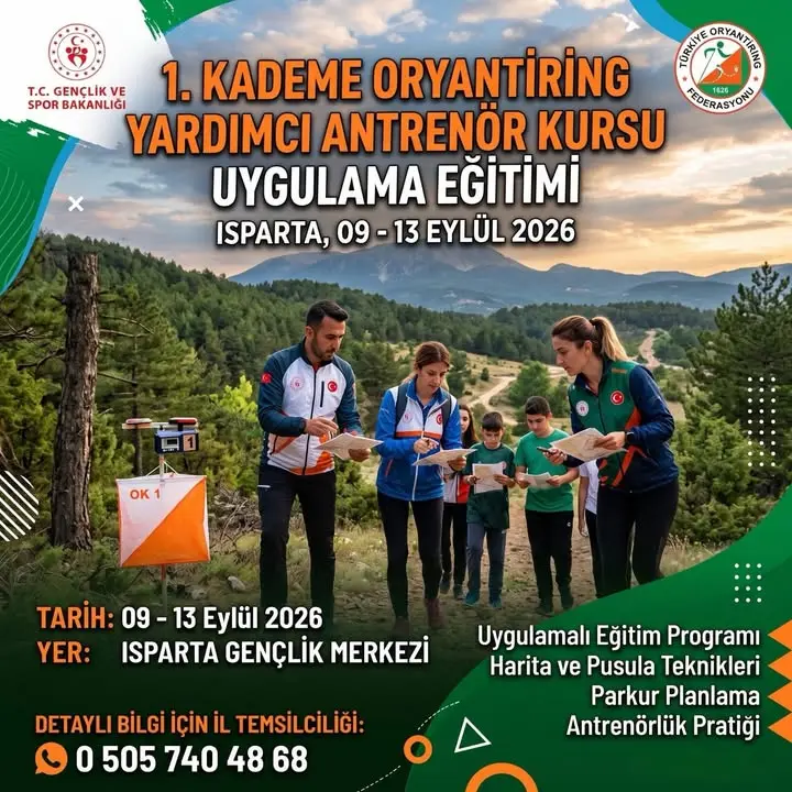 Isparta'da Oryantiring Antrenör Eğitimi Düzenleniyor