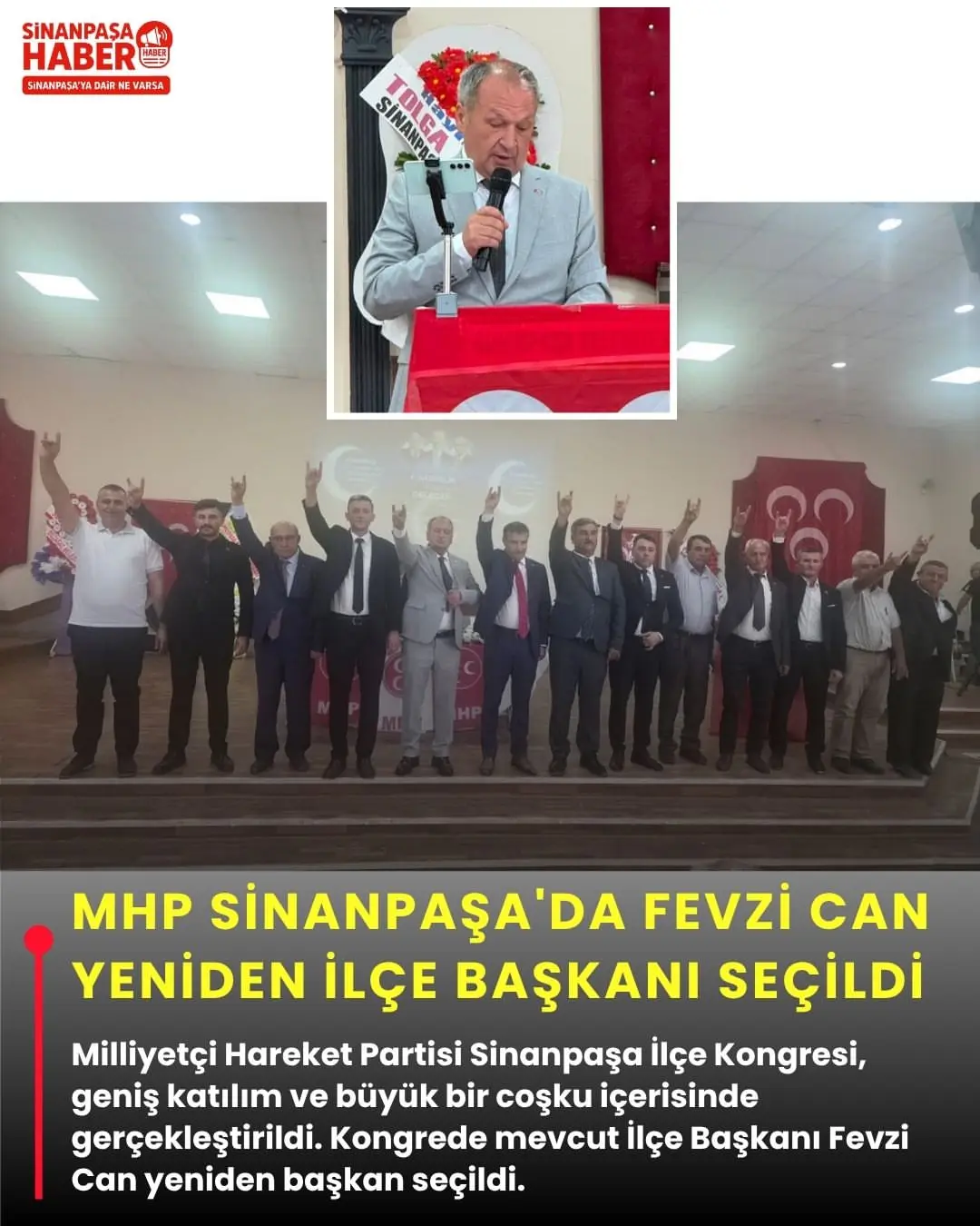MHP Sinanpaşa İlçe Kongresi Gerçekleşti