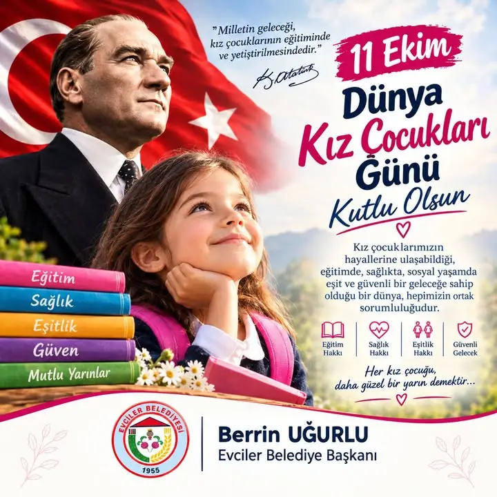 Evciler Belediyesi'nden Dünya Kız Çocukları Günü mesajı
