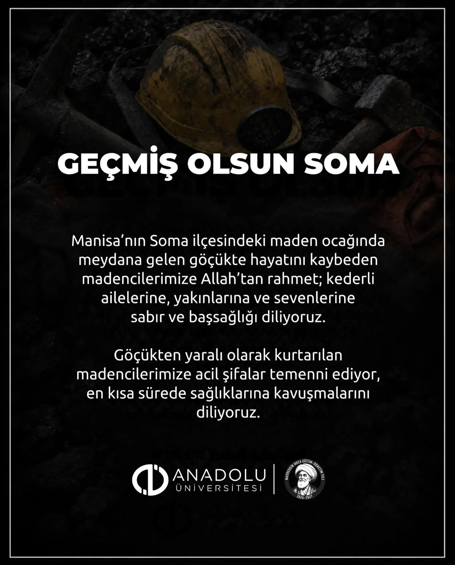 Soma'daki Maden Faciası İçin Taziye