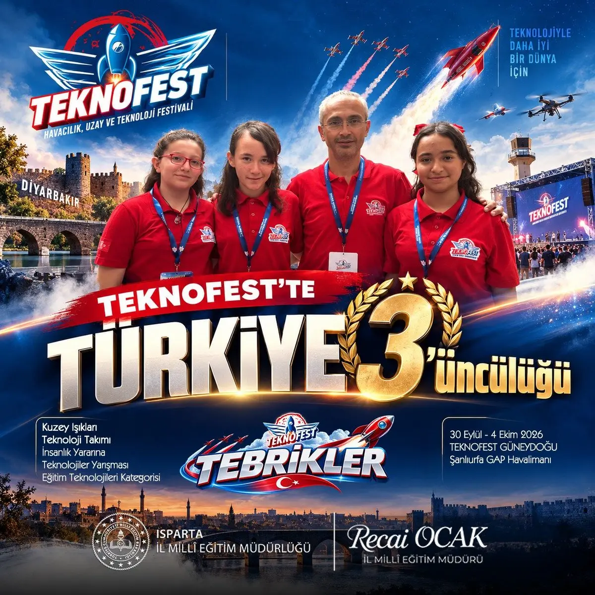 Isparta'nın Öğrencileri TEKNOFEST'te Başarı Elde Etti
