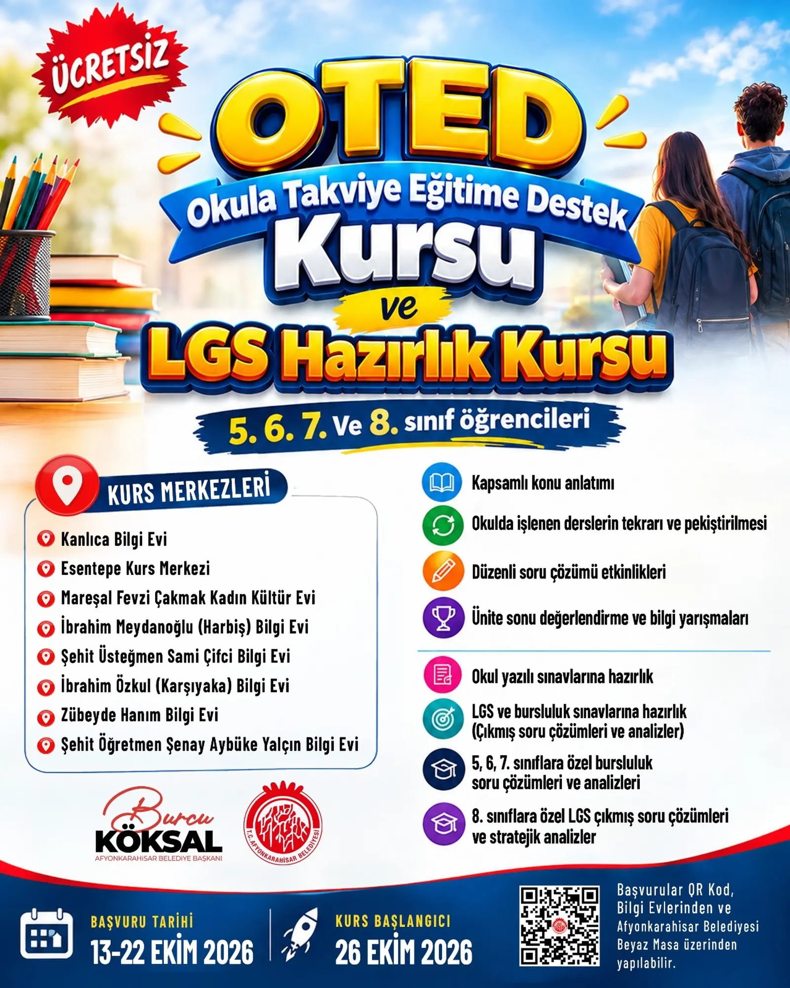 Ücretsiz LGS Hazırlık Kursları Başlıyor