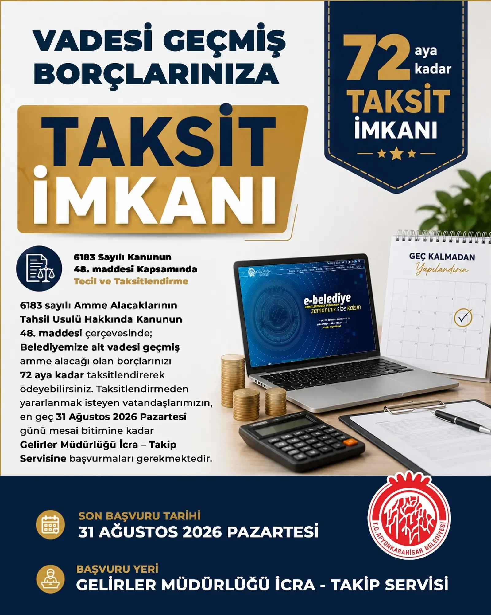 Afyonkarahisar'da borç yapılandırma fırsatı
