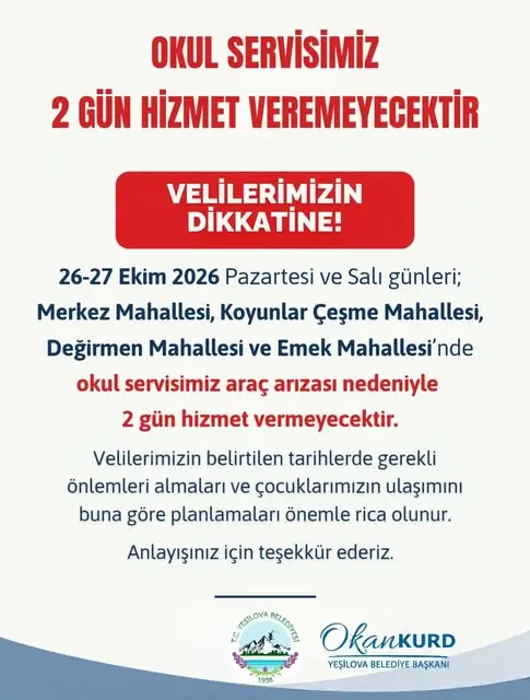Okul Servisleri Dört Mahallede Yok