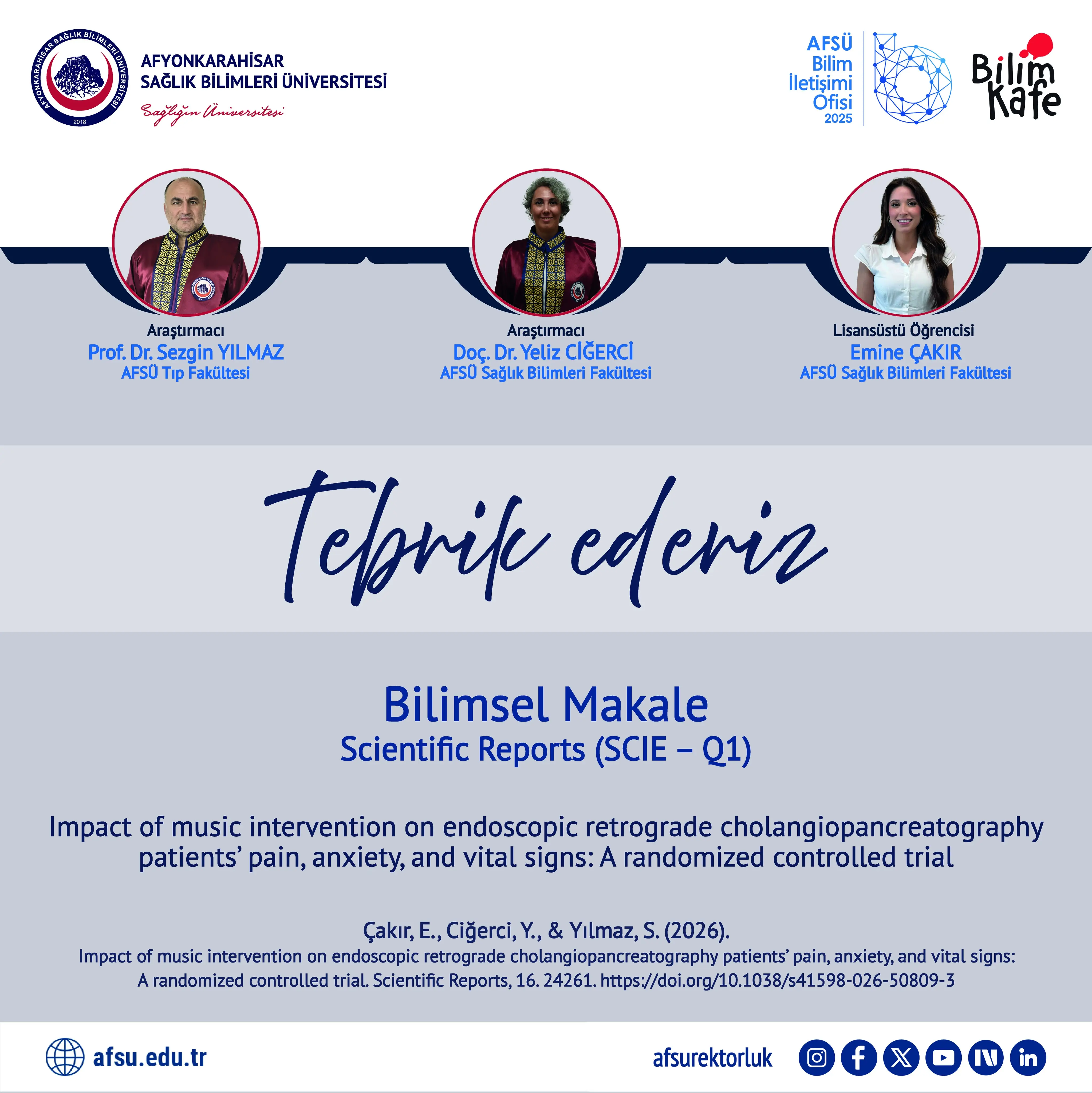 Akademisyenlerin çalışması uluslararası dergide yayımlandı