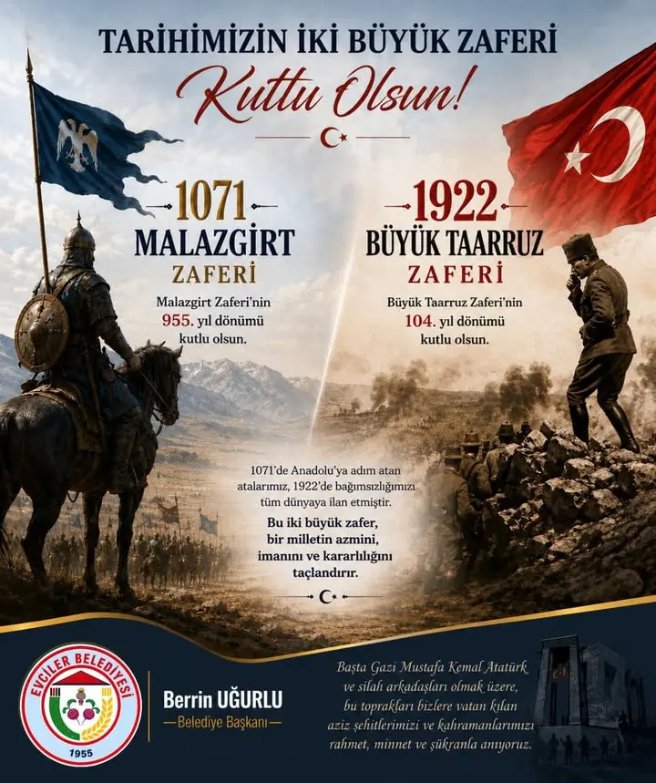 Evciler Belediyesi'nden Malazgirt Zaferi mesajı