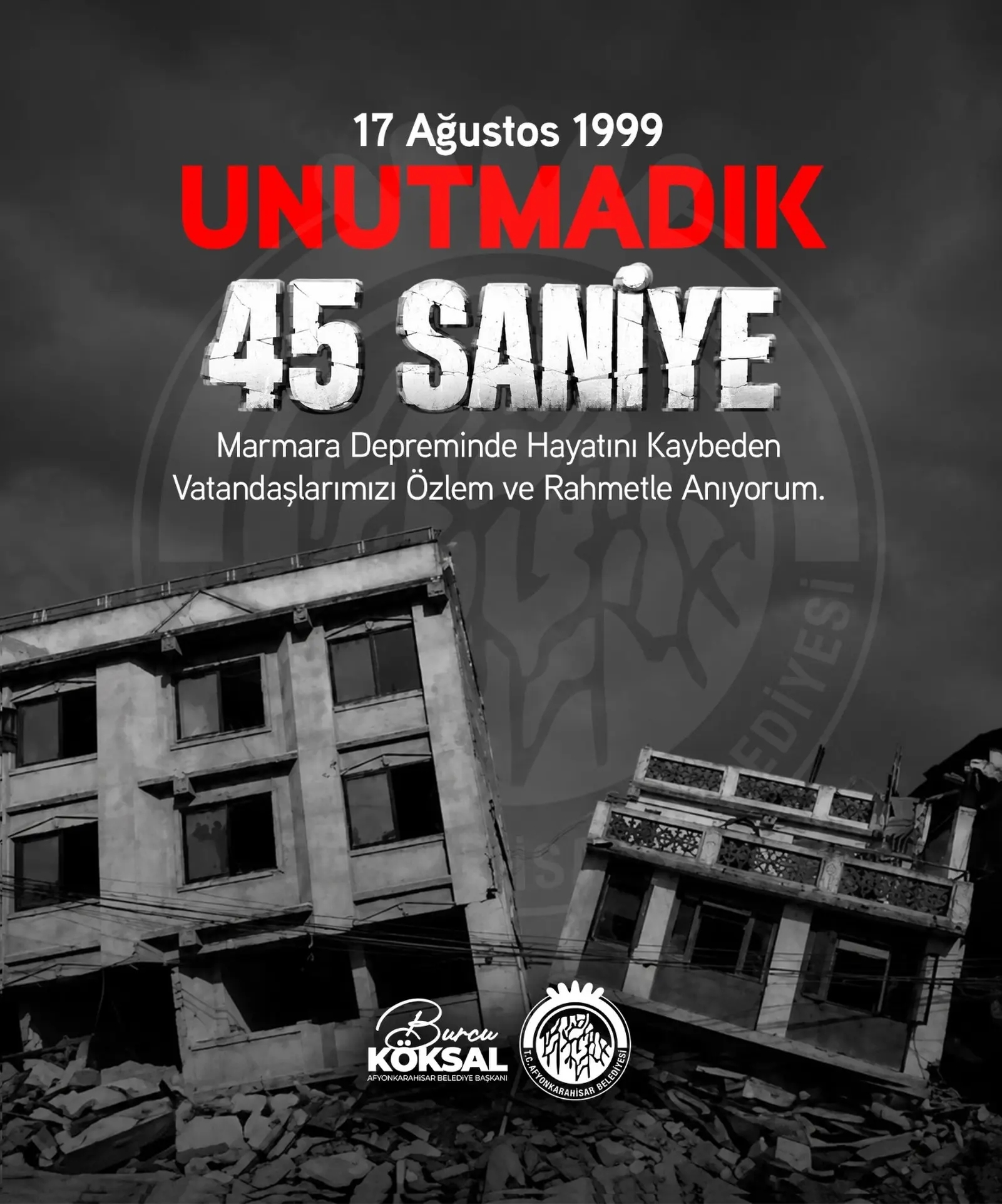 Marmara Depremi'nde kaybedilenler anıldı
