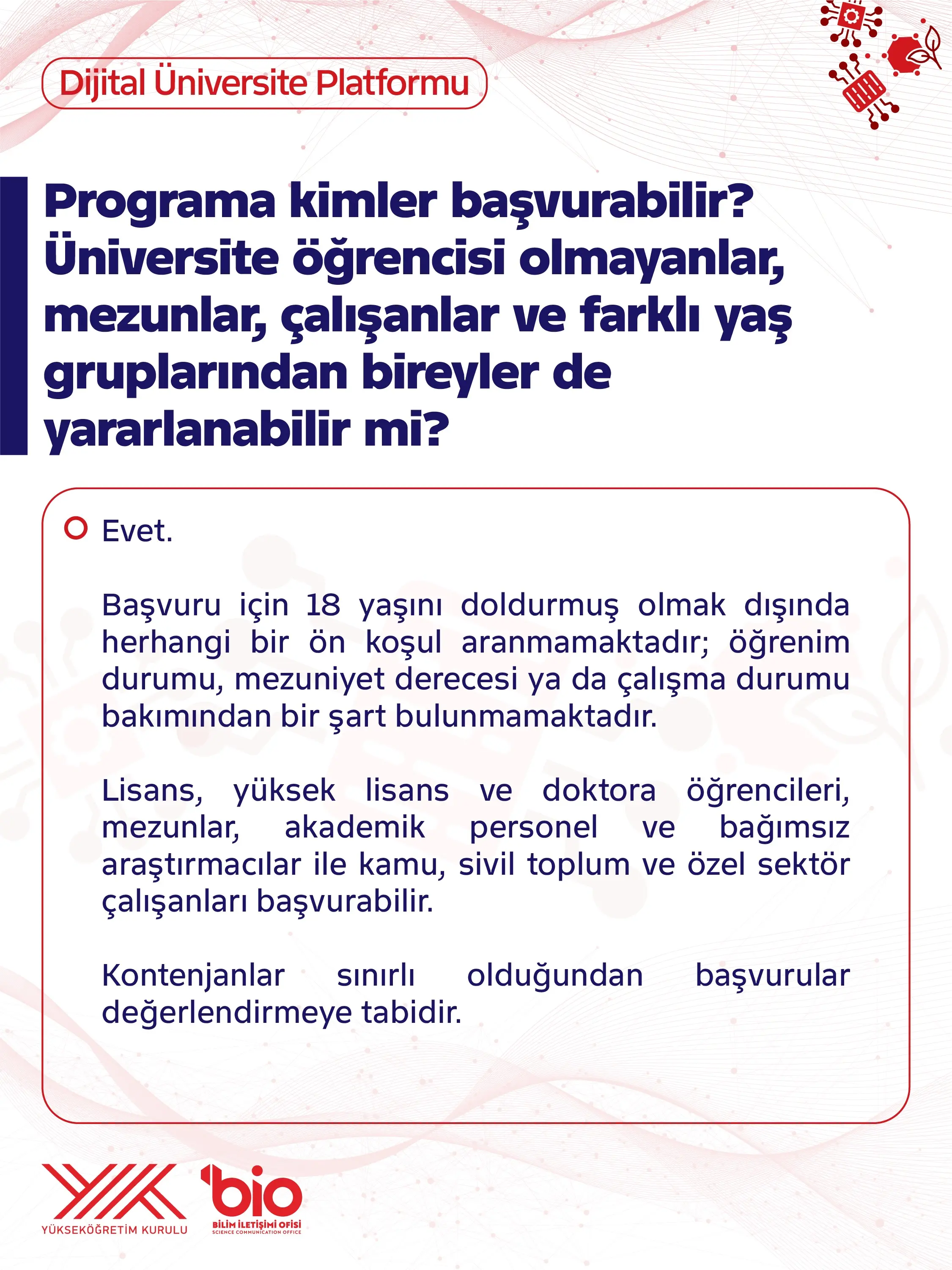 Dijital Üniversite Platformu hakkında bilgiler