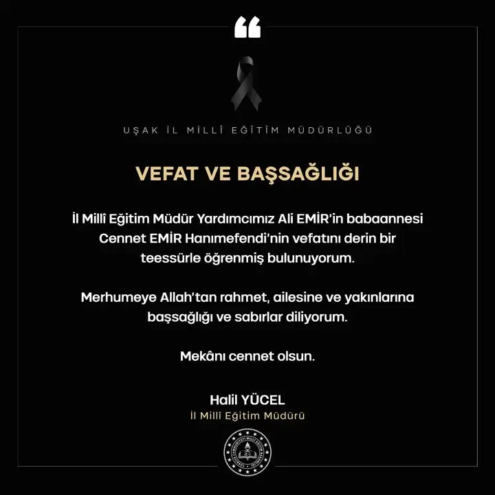 Ali Emir'in Babaannesi Cennet Emir Vefat Etti