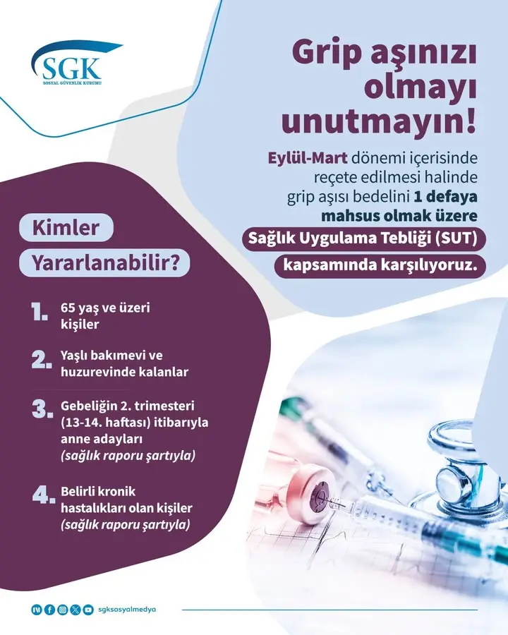 Isparta'da Grip Aşısı Hatırlatması Yapıldı