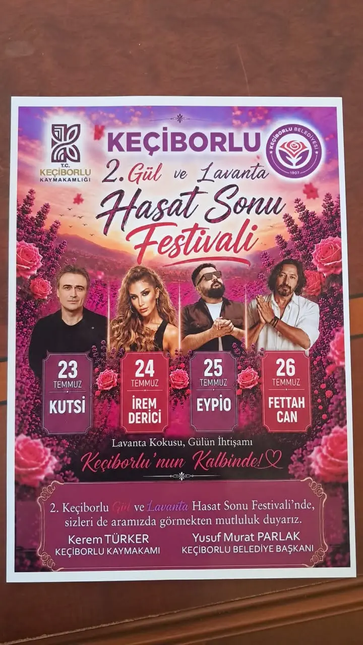 Keçiborlu'da Gül ve Lavanta Festivali Düzenlenecek