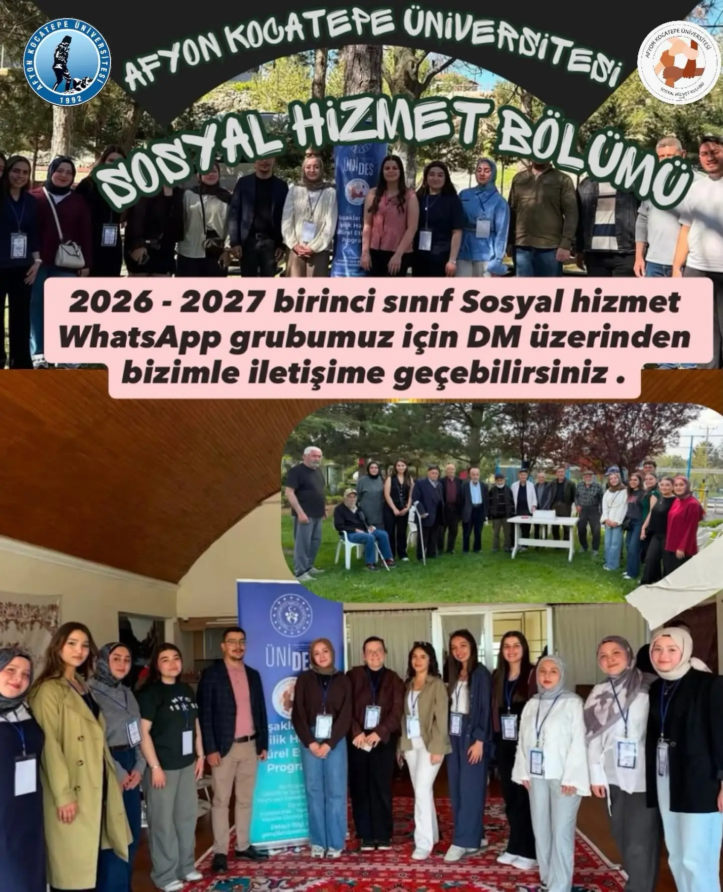 AKÜ Sosyal Hizmet Bölümü'ne Hoş Geldiniz!