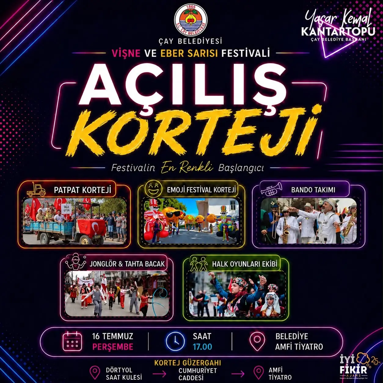 Çay'da Vişne ve Eber Sarısı Festivali Başlıyor