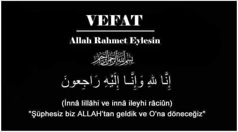 Yunus Emre Mahallesi'nde bir vefat haberi