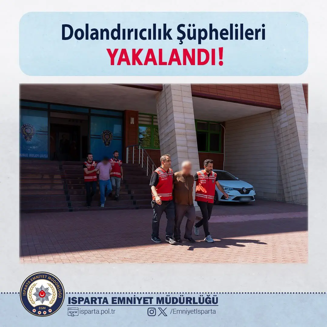 Isparta'da Dolandırıcılık Olayı: İki Şüpheli Yakalandı