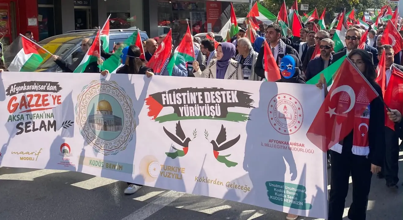 Afyonkarahisar'dan Gazze'ye Dayanışma Yürüyüşü