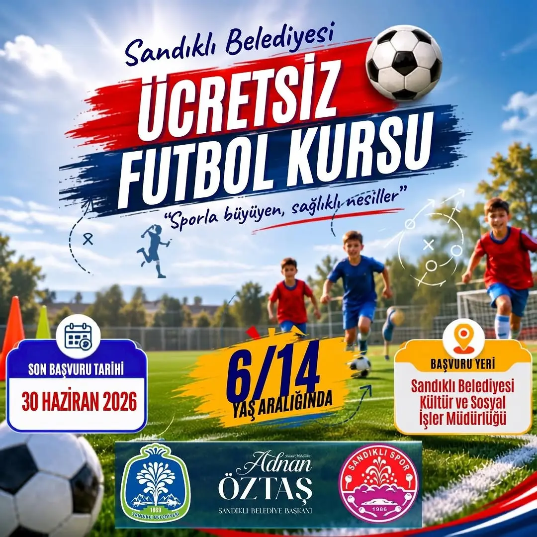 Sandıklı'da Ücretsiz Futbol Kursu Başlıyor