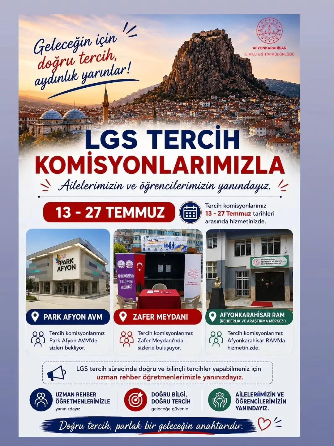 LGS tercih süreci için rehberlik hizmetleri başlıyor