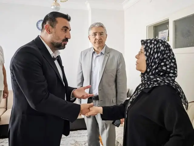 Şehit polis memuruna taziye ziyareti yapıldı