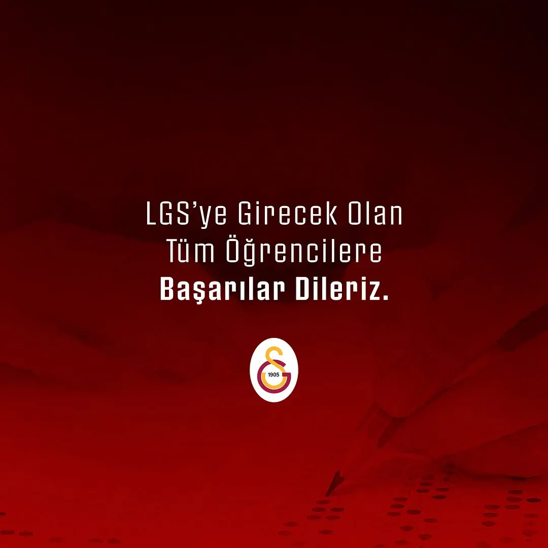 Galatasaray'dan LGS'ye girecek öğrencilere mesaj