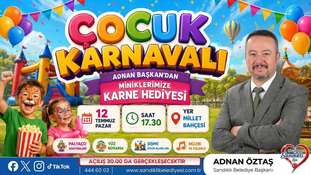 Sandıklı'da Çocuk Karnavalı Etkinliği Duyuruldu