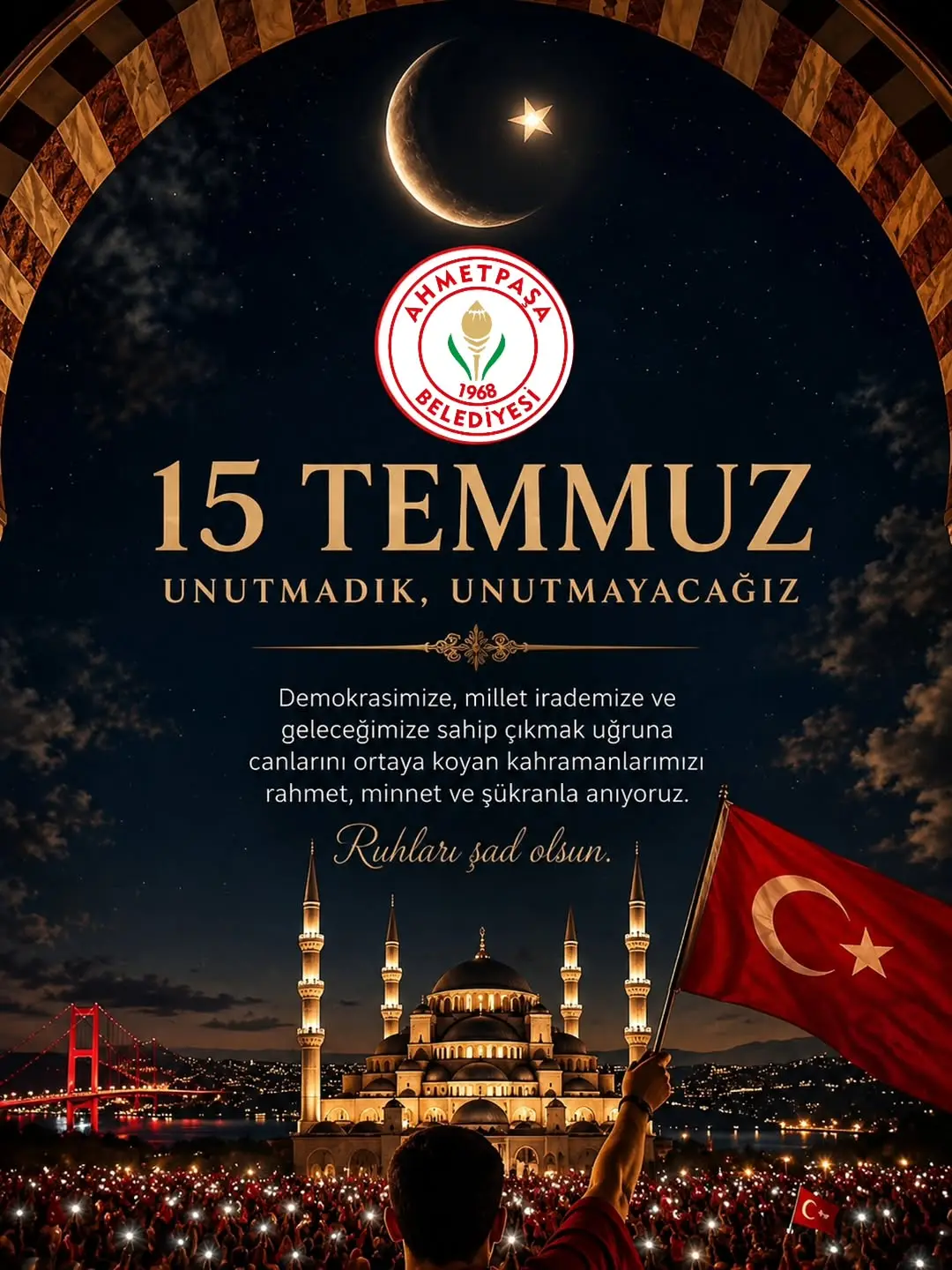 15 Temmuz Demokrasi ve Millî Birlik Günü Mesajı
