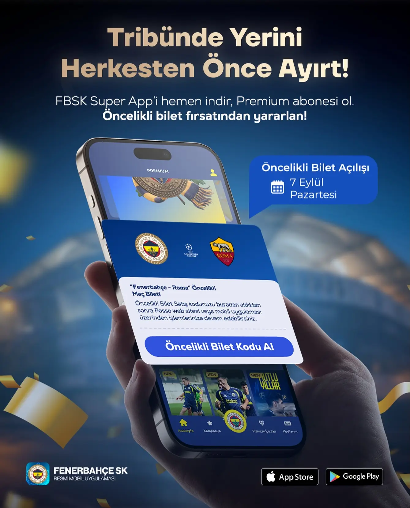 Fenerbahçe-Roma maçı için öncelikli bilet fırsatı