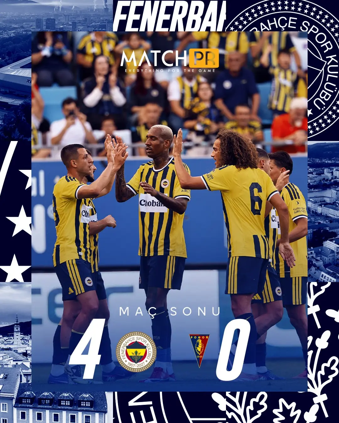 Fenerbahçe, Pogon Szczecin'i 4-0 yendi