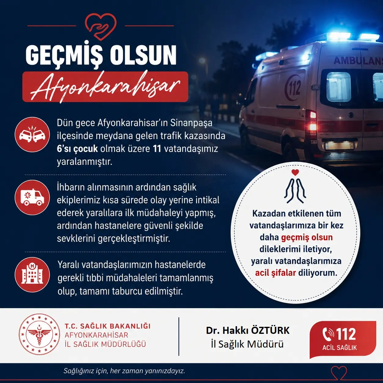 Sinanpaşa'da Trafik Kazası: 11 Yaralı