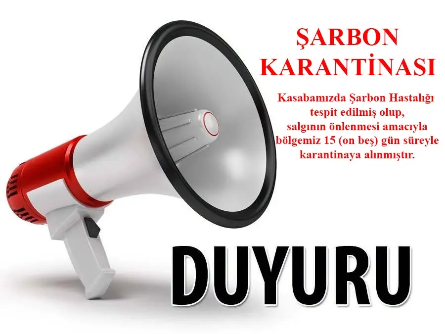 Döğer'de Şarbon Hastalığı Nedeniyle Karantina Uygulaması