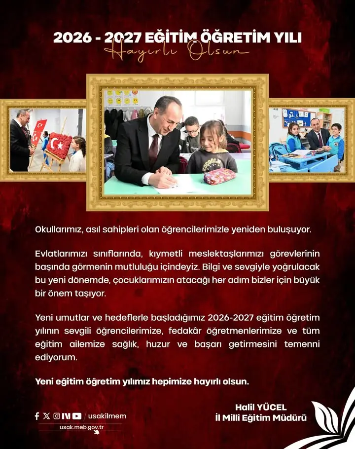 2026-2027 Eğitim Yılı Mesajı Açıklandı
