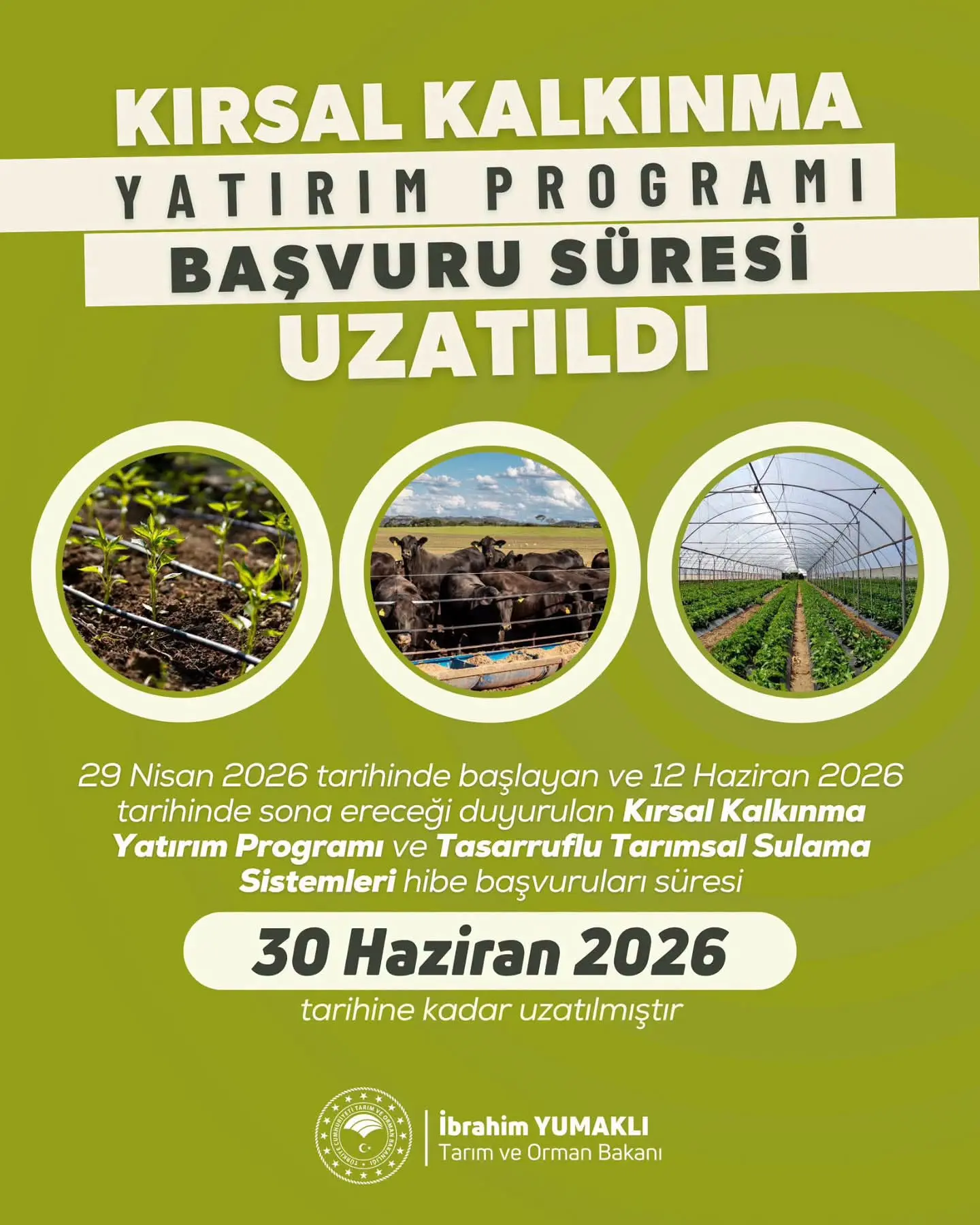 Kırsal Kalkınma Hibe Başvuru Süresi Uzatıldı