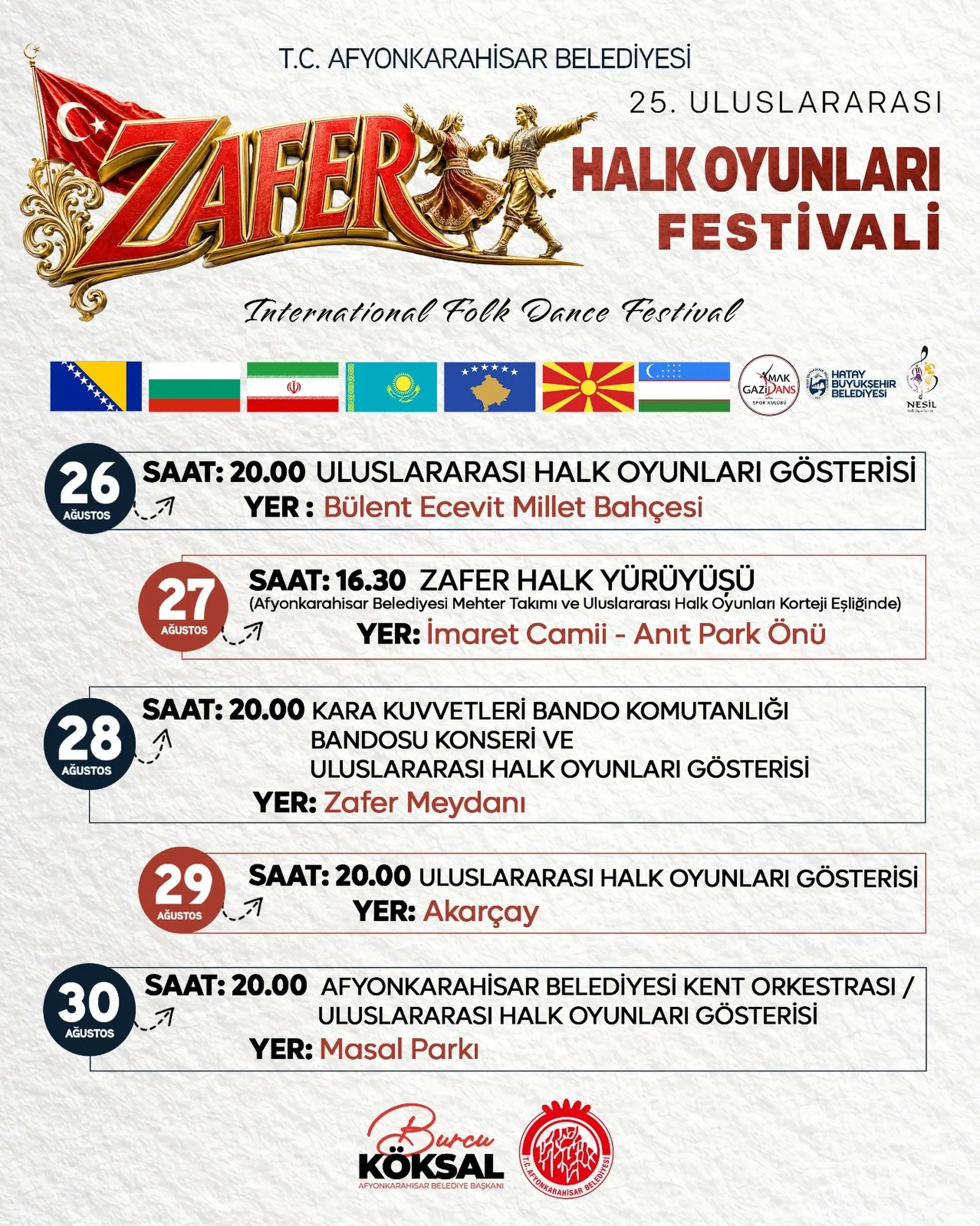 Halk Oyunları Festivali 26-30 Ağustos'ta Başlıyor