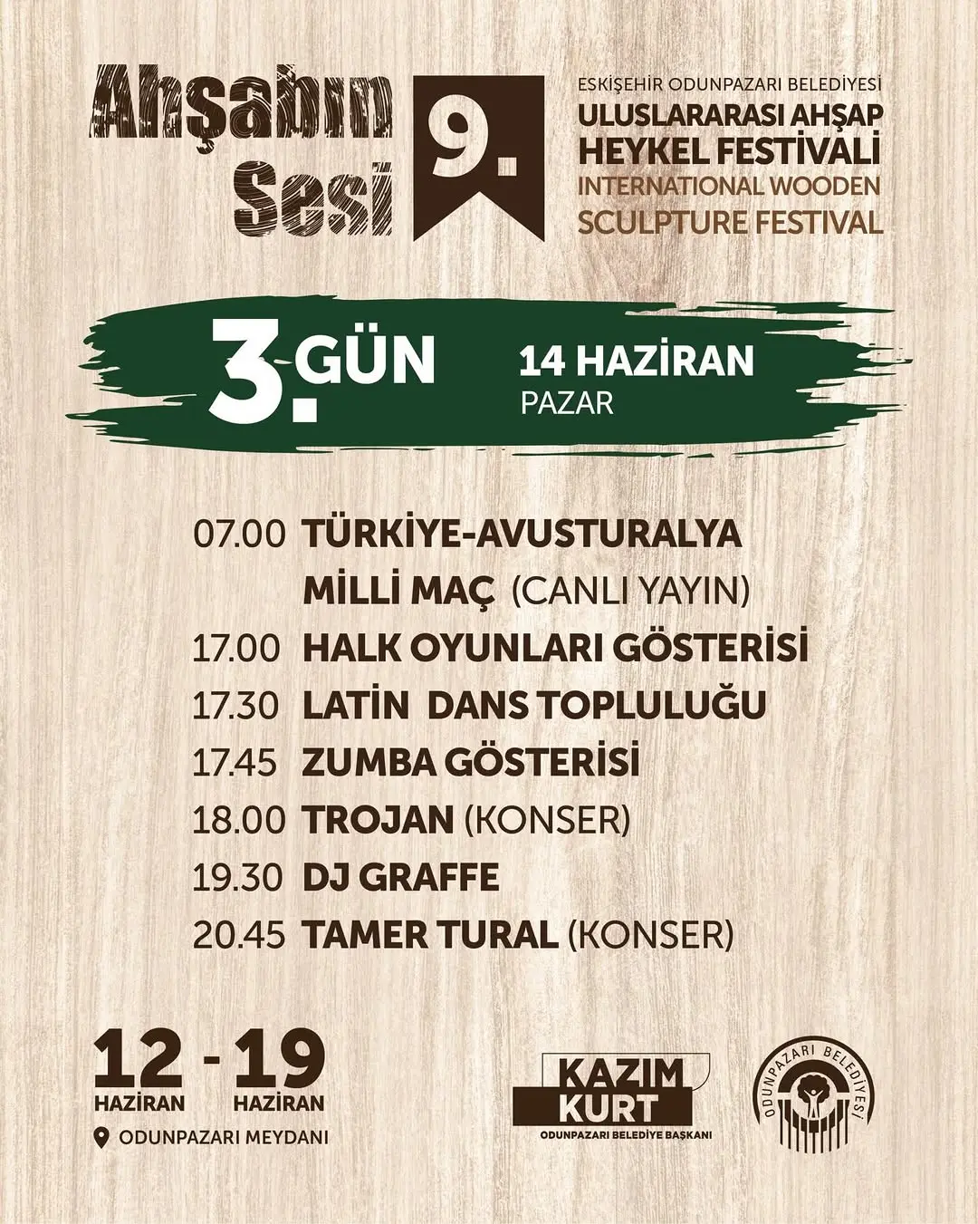 9. Uluslararası Ahşap Heykel Festivali Devam Ediyor
