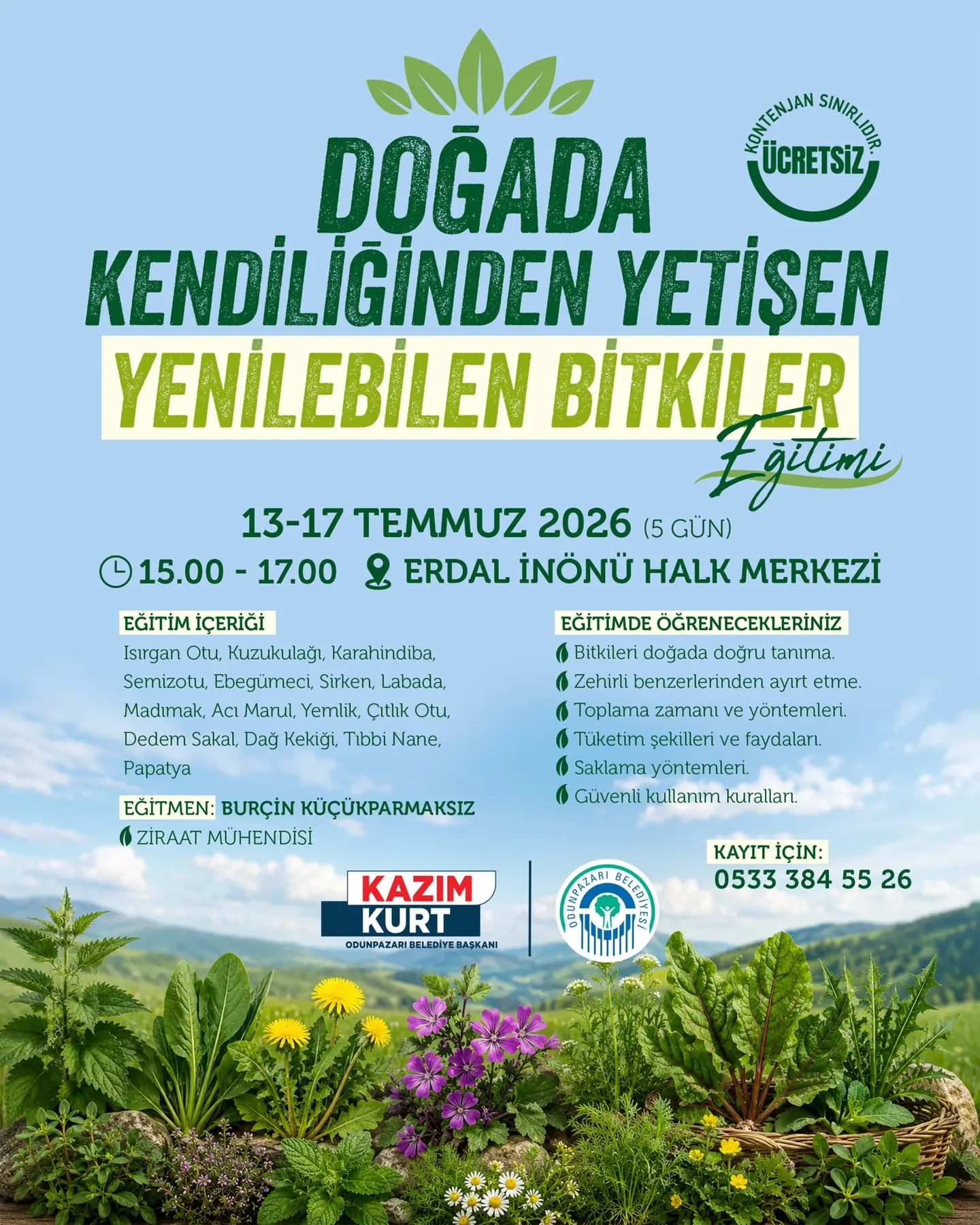 Yenilebilir Bitkiler Eğitimi Duyuruldu