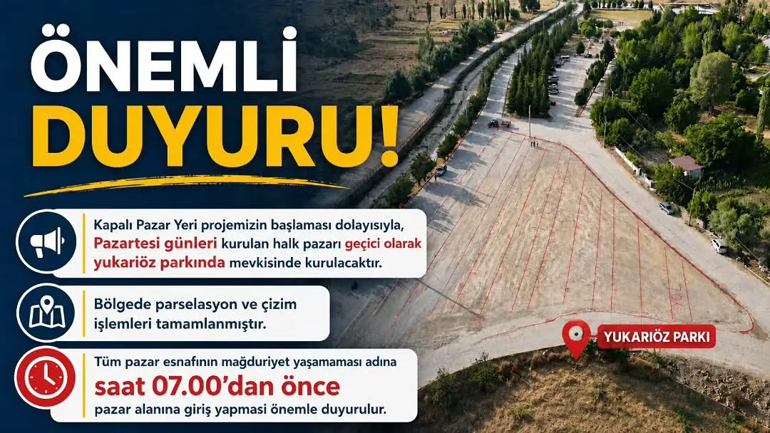 Halk pazarı yeni alanda kurulacak
