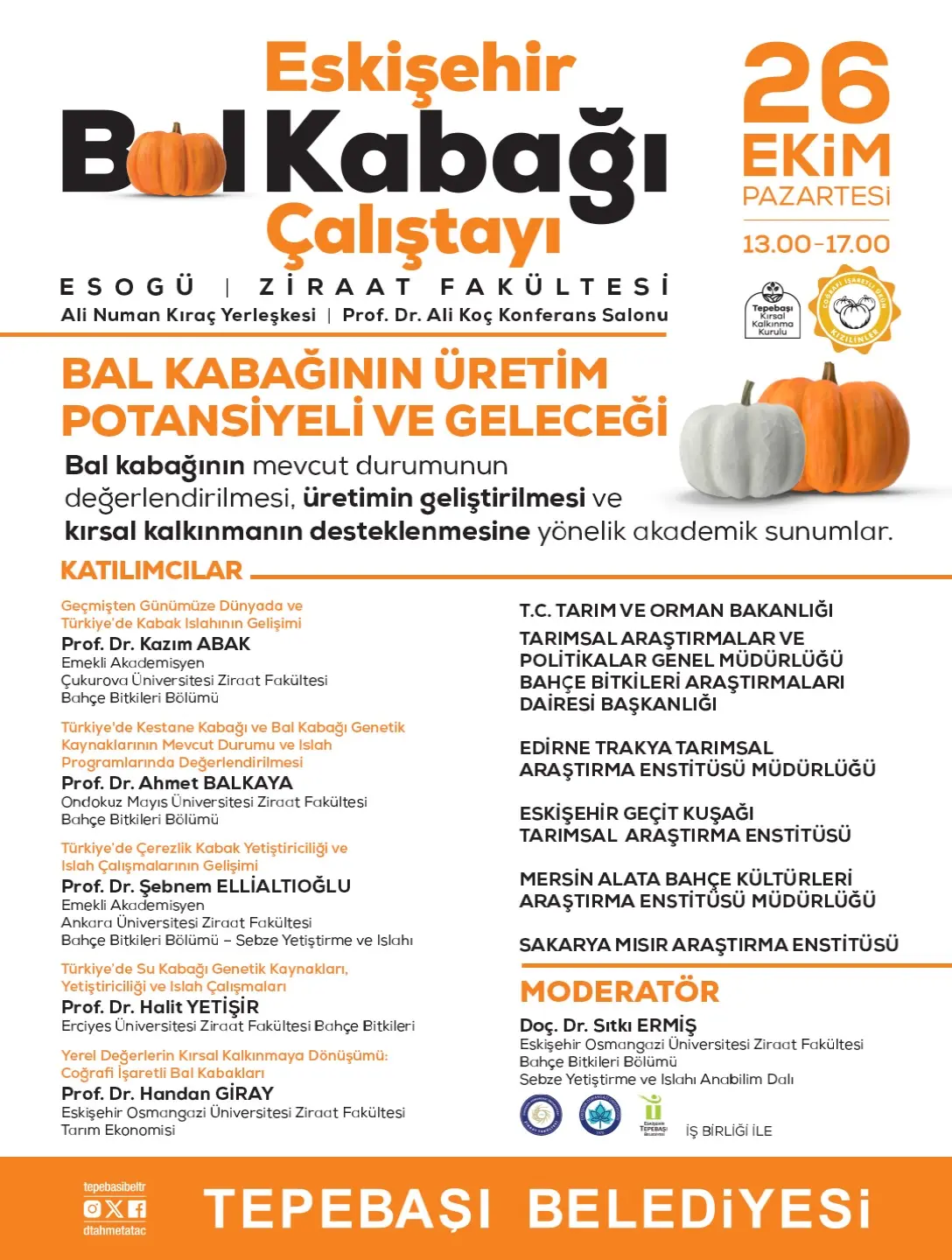 Eskişehir'de Bal Kabağı Çalıştayı Düzenleniyor