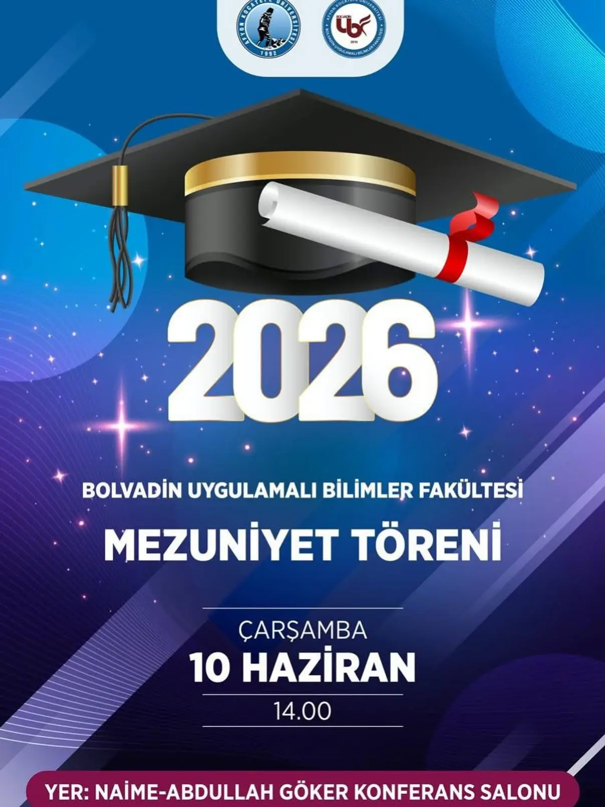 Bolvadin Uygulamalı Bilimler Fakültesi Mezuniyet Töreni