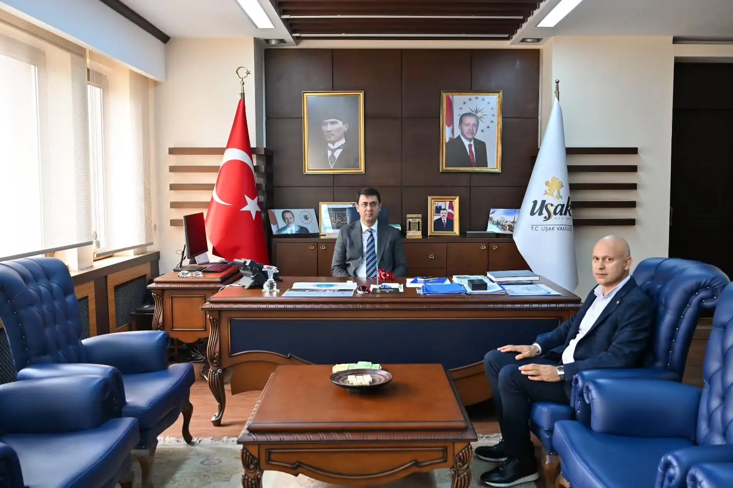 Uşak Valisi, Ticaret Borsası Başkanı'nı ağırladı